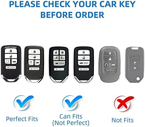 Jimtyee for Honda Key FOB כיסוי 5 כפתורים TPU רך מכונית רכב מקל מעטפת הגנה מלאה תואמת להונדה אקורד CIVIC