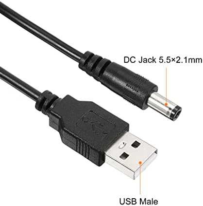 Patikil 9W 2A USB Step Up Govertage Goverter, DC 5V ל- DC 12V מתאם אספקת חשמל מתאם 5.5x2.1