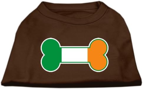 מוצרי חיות מחמד של מיראז 'דגל עצם בגודל 14 אינץ' אירלנד חולצת הדפס מסך לחיות מחמד, גדולות, חומות