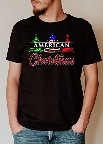 עץ חג שמח דגל אמריקאי עץ חג המולד עץ חג המולד מתנה אדומה ירוקה לחג חג המולד
