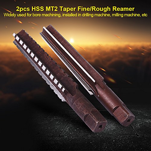 2 יחידות HSS MT2 REAMER REAMER עדין/מחוספס כלי ישר SHANK 1.5X12.5 סמ
