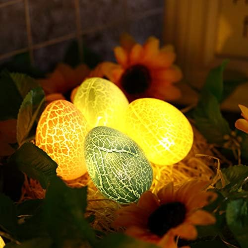 FREADIA אור ביצה פסחא אור, 6.5 רגל 20 נוריות LED חמות אורות קישוט ביצה אורות סוללה מופעלת אור פסחא
