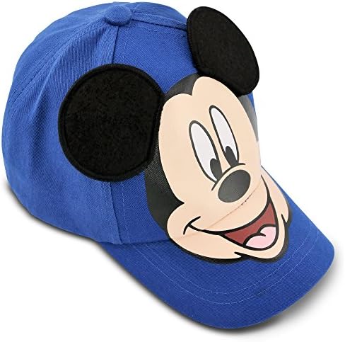 דיסני בנים מיקי מאוס בייסבול כובע-3 אוזניים מעוקל שולי רצועת חזרה כובע