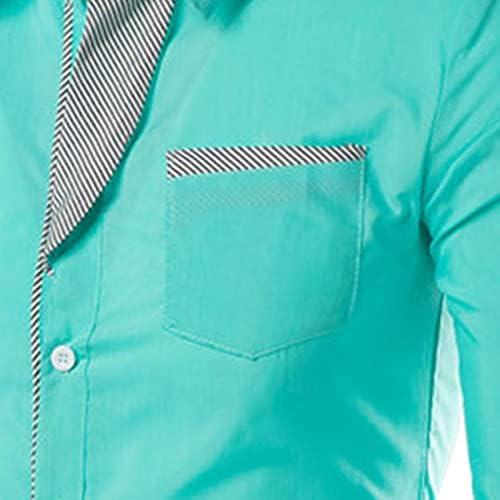 חולצת ניגודיות אופנתית של גברים שרוול ארוך שרוול דק כפתור מזדמן כפתור למטה כפתור צווארון משובץ כפתור למטה