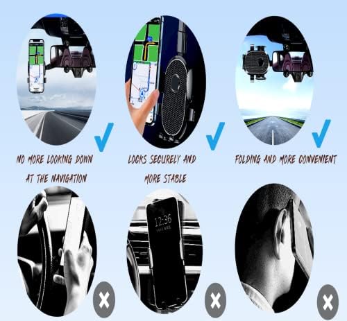 CJCTX תצוגה אחורית מחזיק טלפון למראה לרכב / 360 מעלות מחזיק טלפון לרכב רכב / 360 מעלות / 2022 הרכבה