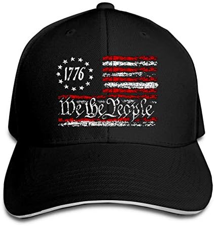 אנחנו האנשים 1776 בציר ארהב דגל2 בייסבול כובע מתכוונן כריך כובע כריך כובע אבא כובע