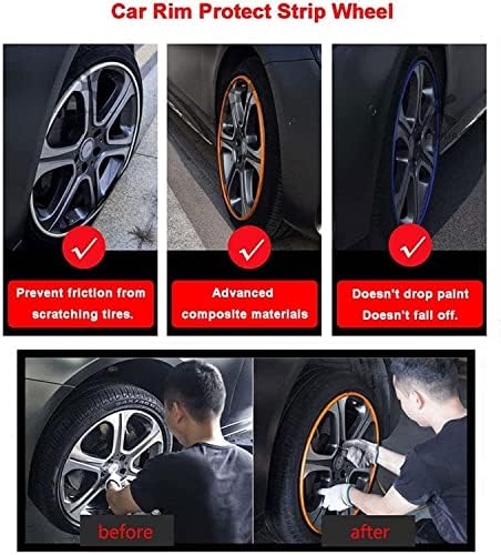 מגני גלגלים מגנים על גלגל 16-20 אינץ 'מגנים גלגלים מגנים על גלגל רכב מגני שפה סט של 4, טבעת גלגל סגסוגת