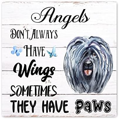 Evans1nism זיכרון שלטי עץ למלאכים לא תמיד יש כנפיים לפעמים יש להם כפות חותמות על צ'יוואווה כלב חידוש