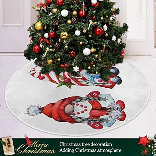 Oarencol חג המולד חמוד גברת גנום חצאית עץ חג המולד 36 אינץ 'חג המולד לחג עץ קישוטי מחצלת
