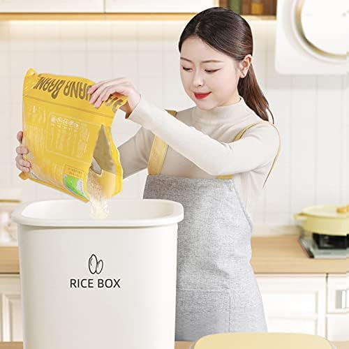 אורז אחסון סל אורז מתקן עם מכסה כוס מדידה אטום דגנים מיכל קמח לחיות מחמד מזון סוכר שעועית מטבח אחסון ארגון