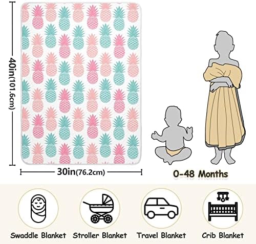 MCHiver אננס שמיכות לתינוקות לבנות בנות מקבלות שמיכות מיכות פעוטות שמיכות חטיפה שמיכות עגלת עגלת עגלת מתנות