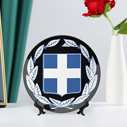 סמל לאומי יוון עצם מצחיקה סין צלחת דקורטיבית צלחות קרמיקה עגול