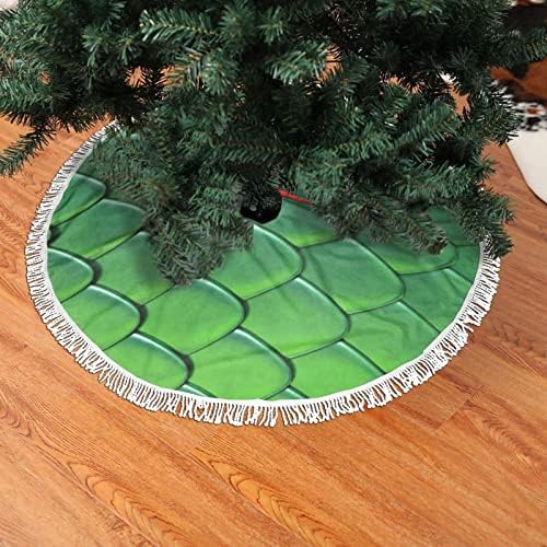 עור ירוק של נחש או דרקון עם חצאית עץ קשקשים - קישוט לחג קישוטים כפרי בית חווה למסיבת חג 36