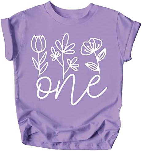 חולצת יום הולדת 1 פרחונית אחת לתלבושת יום הולדת ראשונה לתינוקות