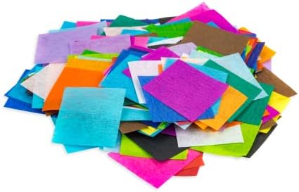 מוצרי Hygloss מדממים ריבועי נייר טישו 2 אינץ ', 20 צבעים שונים לאומנויות ומלאכות, פרויקטים של DIY,