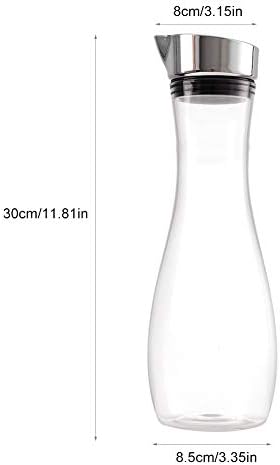 1.2L בקבוק מים אקרילי מיץ שקוף מיץ כד צנצנת מיכל משקאות קנקן עם מכסה