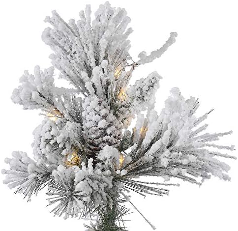ויקרמן 3.5 'נוהר עץ חג המולד המלאכותי של אלברטה, אורות ברורים - עץ פו מכוסה שלג - עיצוב בית מקורה