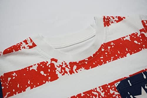 MROCIOA ארהב דגל אמריקאי דגל 4 ביולי חולצה לילדים לילדים כוכבים כוכבי חולצת טריקו פטריוטית
