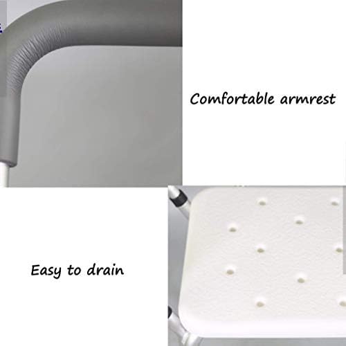 שרפרפי אמבטיה של KNOXC, כיסא אמבטיה של שרפרף מקלחת אמבטיה אלומיניום קל משקל ללא החלקה עם גובה