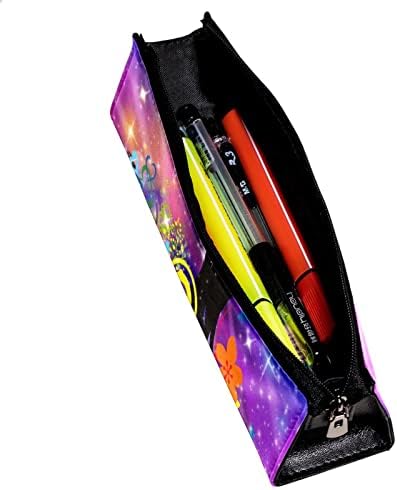 מארז עיפרון גרוטקר, כיס עפרון, מארז עט, כיס עט, כיס עיפרון קטן, דפוס פרחי עץ צבעוני מופשט