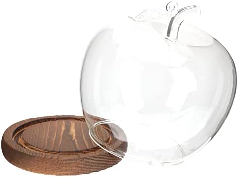 קאבילוק מיכלי זכוכית 2 יחידות צפה ברורה חתונה קלוצ'ה לכיסוי זכוכית שולחן שולחן עץ עם בובת פרחים ועץ פעמון חימר