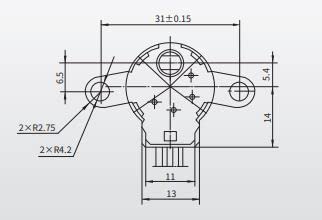מנוע צעד שלב 12 זווית VDC 7.5 ° חד-קוטביות 1-2 שלב