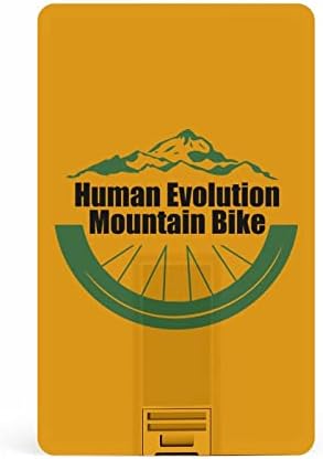 אבולוציה אנושית אופניים הרים 2 כרטיס אשראי USB כונני פלאש מנוגדים מזיכרון מותאם אישית מתנות תאגידיות מפתח