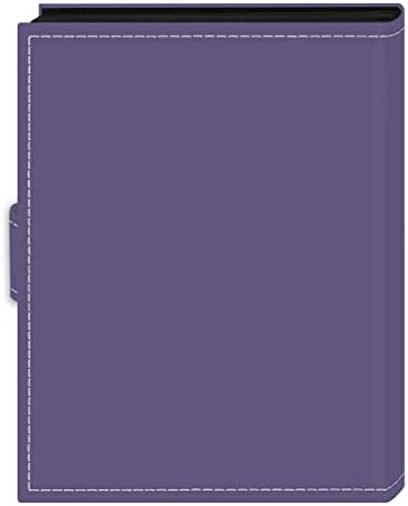 אלבומי צילום פיוניר Exp-46 Lavender Pioneer Strap Strap Sewn Leathereette Cover אלבום תמונות,