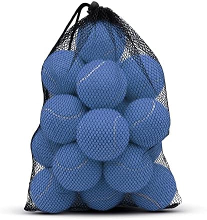 כדורי טניס של Zhuokece, 18 חבילות אילוף כדורי טניס מתאמנים כדורים עם תיק רשת להובלה קלה, כדורי כלב