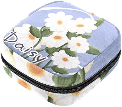 תיק תקופת אוריוקאן, שקית אחסון מפיות סניטרית, שקית כרית נשית שקית כרית סניטרית לנשים נשים נשים, פרחים דייזי