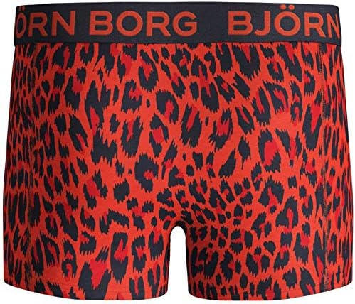 הדפס נמר דו-חבילות של Bjorn Borg Boy Tiger & Boxer Trunks, Vermillion Orange