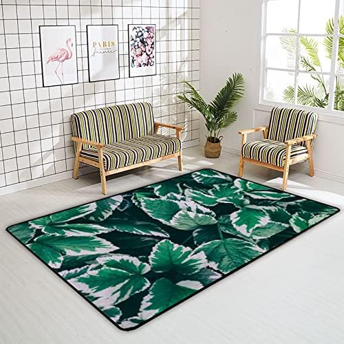 זוחל שטיח מקורה משחק מחצלת עלים ירוקים לסלון חדר שינה משתלת חינוך שטיחים שטיחים 72x48 אינץ '