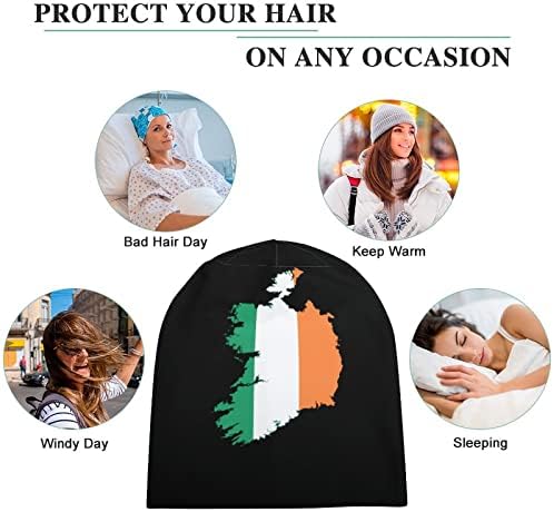 דגל המפה של אירלנד כפת כובע רך חם מלא בסוודרים כובע גולגולת כובע שינה כובע עבור יוניסקס