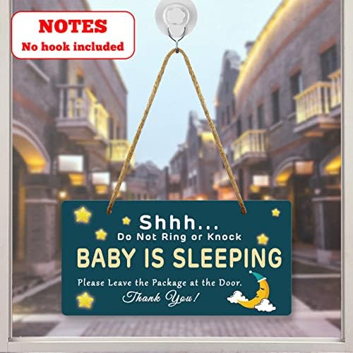 תינוק שינה תליית סימן מול דלת לא לדפוק או טבעת פעמון סימן תינוק מקלחת בית תפאורה קיר פלאק עבור