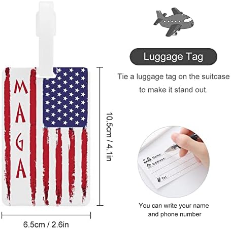 וינטג 'דגל אמריקאי מגה מגה תיק תיק תיק עם תעודת זהות לטיול תוויות מודפסות חמודות נשים