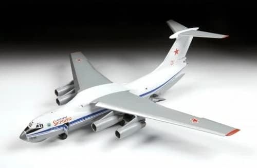 זבזדה 7011-מטוס אסטרטגי רוסי איל-76 מ ד-ערכת מודל פלסטיק בקנה מידה 1/144 אורך 12.5 / 32 ס מ 207 פרטים