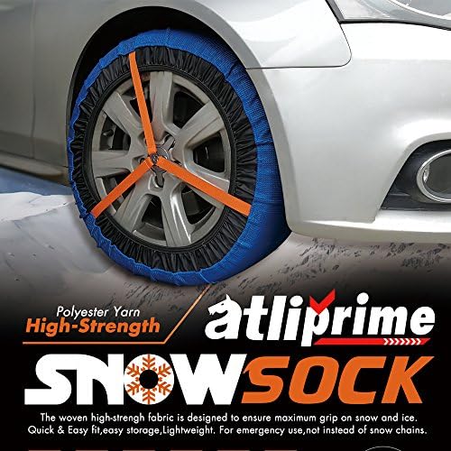 Atliprim 2 pcs אנטי-חלקה בטיחותית צמיגי בוץ צמיגי בוץ שרשראות שלג שרשראות שלג רכב שרשראות צמיג רכב גרב שלג על קרח