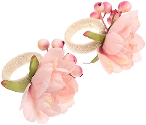 באנגו 2 יחידות מפיות פרחים טבעת מפיות פרחוניות מפיות חתונה מפיות שולחן ארוחת ערב תפאורה תפאת חתונה טבעות מפיות