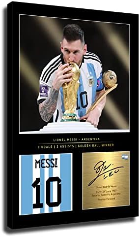פוסטר פוסטר ליונל מסי כדורגל פוסטר כוכב כוכב 2022 אלוף גביע העולם בארגנטינה דפס אמנות קיר קיר לאוהדים מתנה של