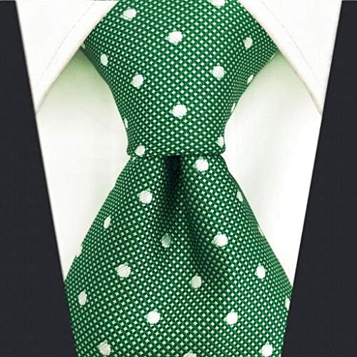 ס & וו שלקס & ווינג גברים עניבה סט עניבה ירוק כהה לבן נקודה