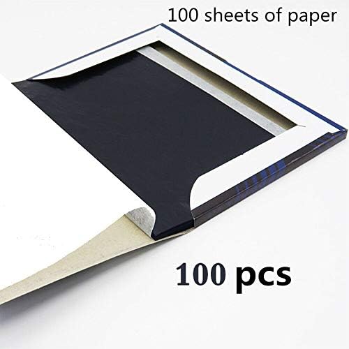 נייר פחמן של HE-TOOL 100 יחידות A5 העתק נייר פחמן השתמש שוב ושוב בנייר פחמן כחול לעץ, נייר, בד