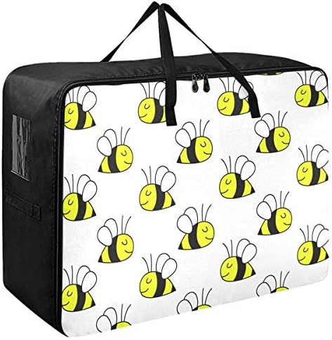 שקית אחסון בגדים לא משולבת לשמיכה - קיבולת גדולה של בעלי חיים חמודים תיק מארגני דבורים עם רוכסן קישוט