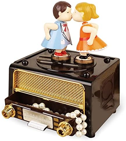 Houkai Retro Radio Chauding Box Music Box Creative Creative Music Box מצחיק קופסא אחסון תכשיטים מוזיקלי