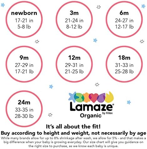 LAMAZE אורגני לתינוקות תינוקות אורגניות 3 חבילות גוף גוף Longsleeve