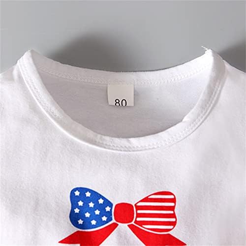 ילדים בנות ילדים בנות 4 של יולי מילים שרוול קצר יום עצמאות יום חולצה חולצה מכנסיים 2 יחידות סלי מתנה לתינוק