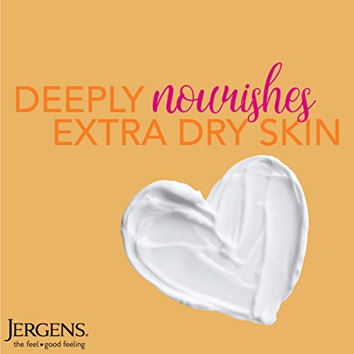 Jergens ultra ריפוי קרם עור יבש, קרם לחות ביד וגוף לספיגה מהירה לעור יבש במיוחד עם תערובת הידרלוציות,