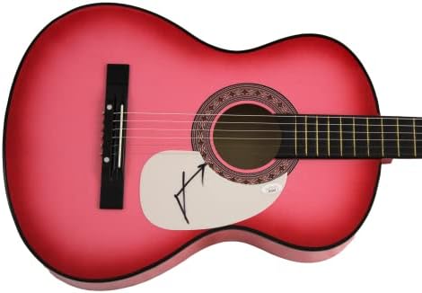 ג 'ארד לטו חתם על חתימה בגודל מלא גיטרה אקוסטית ורודה עם אימות ג' יימס ספנס ג 'יי. אס. איי. קואה - שלושים שניות
