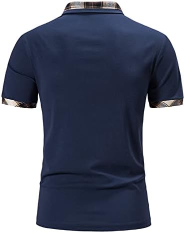 חולצות פולו של ZDFER לגברים, חולצת גולף שרוול קצר קיץ ספורט ספורט ספורט כותנה כותנה דקה כפתור דש למטה