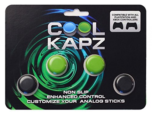 Coolkapz Non-Slip Controller Joystick ו- D-Pad, ירוק ושחור
