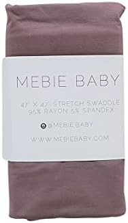 Mebie Baby Oatmeal Stretdle Swaddle, שמיכת חוטף מודרנית וניטרלית לתינוקת או ילד, שמיכות לתינוקות רכות, שמיכת